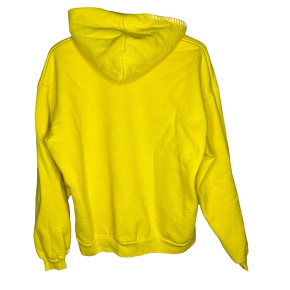 Madhappy Snapchat sweatshirt yellow campus hoodie size medium brushed fleece - Picture 2 of 4